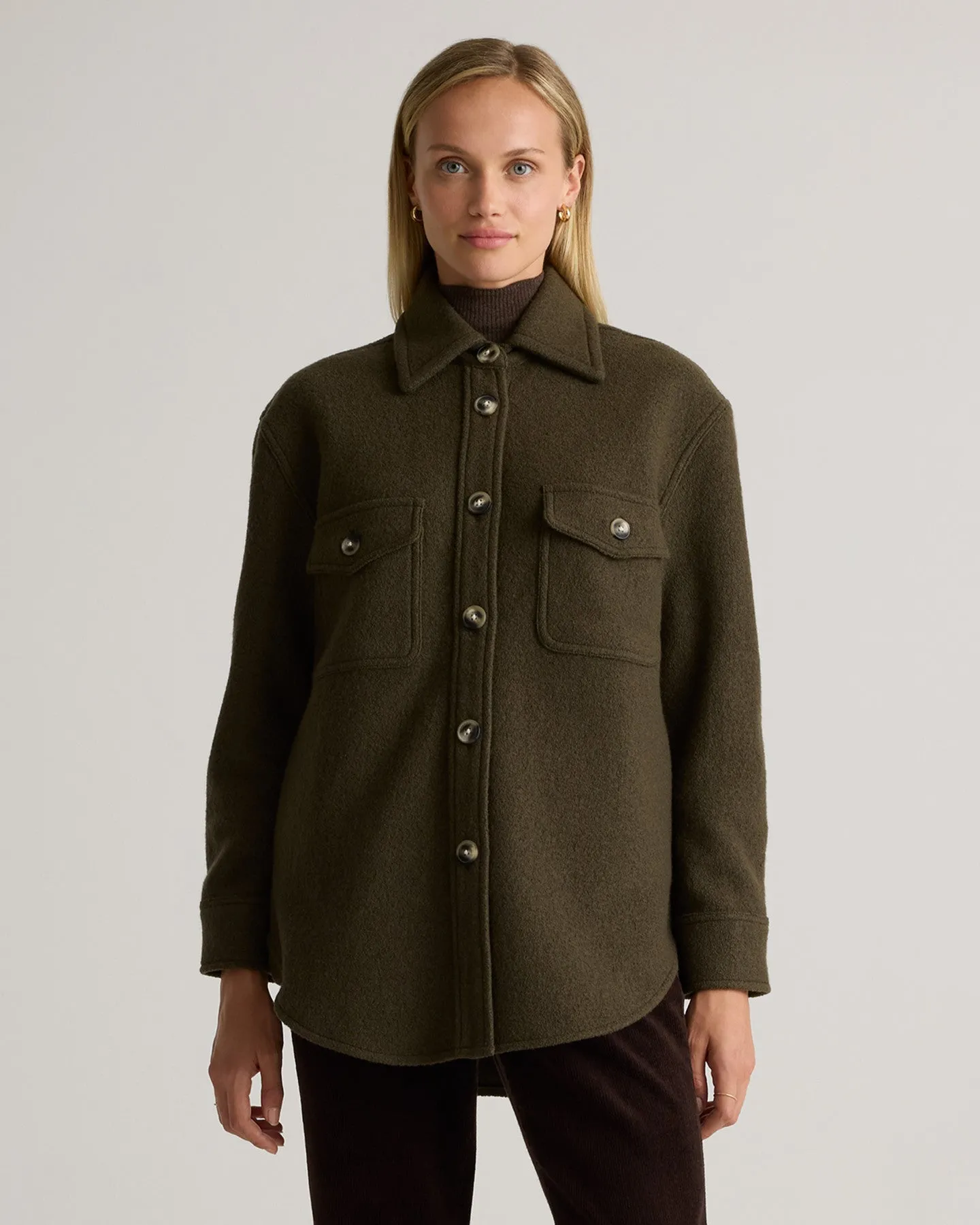100% Merino Wool Shirt Jacket