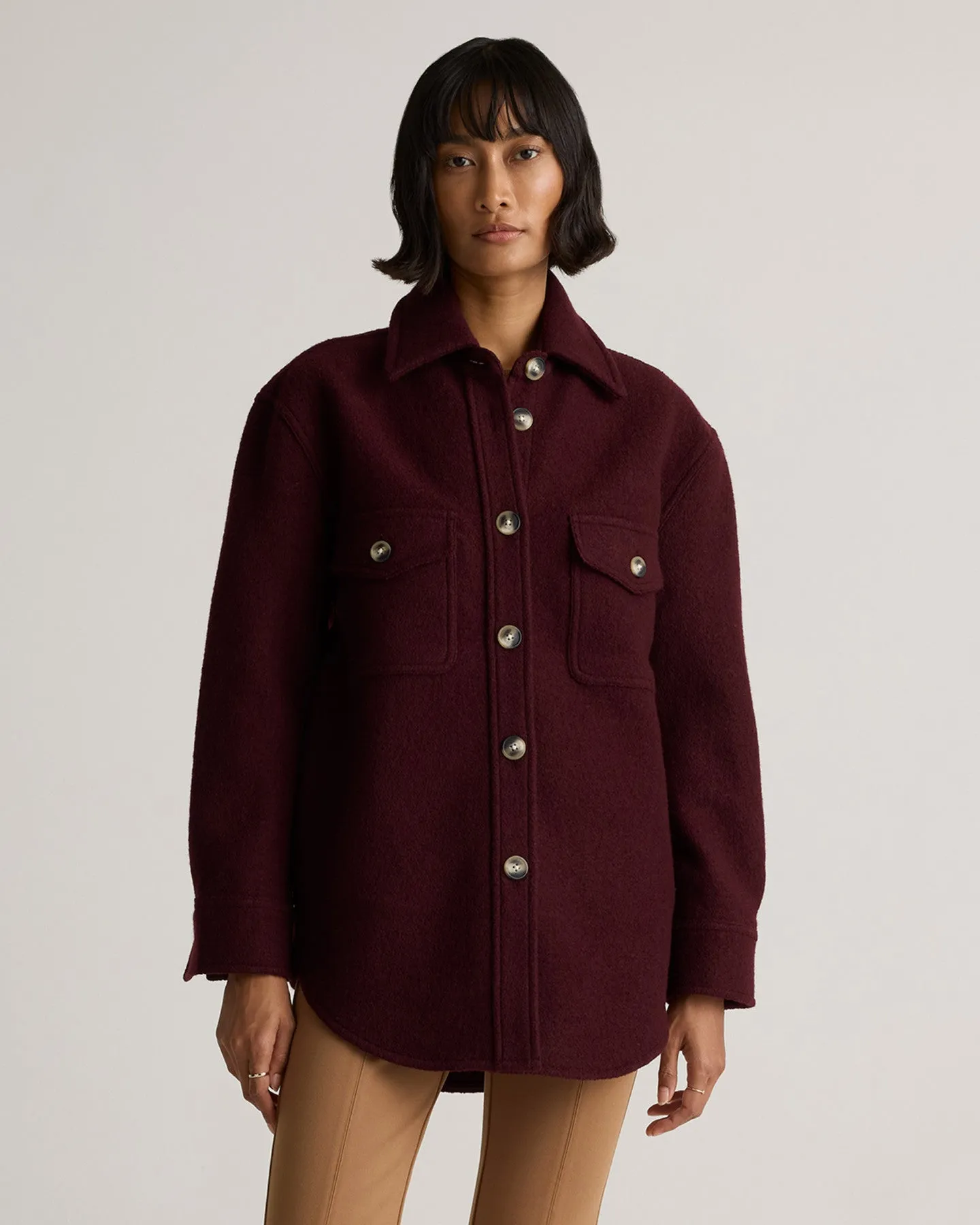 100% Merino Wool Shirt Jacket