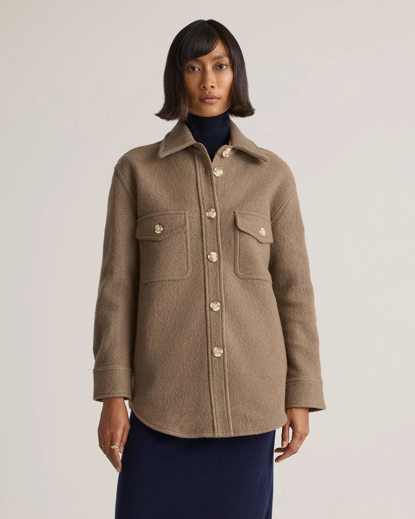 100% Merino Wool Shirt Jacket