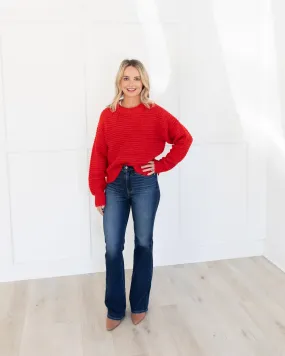 Adina every Day Sweater in Rouge