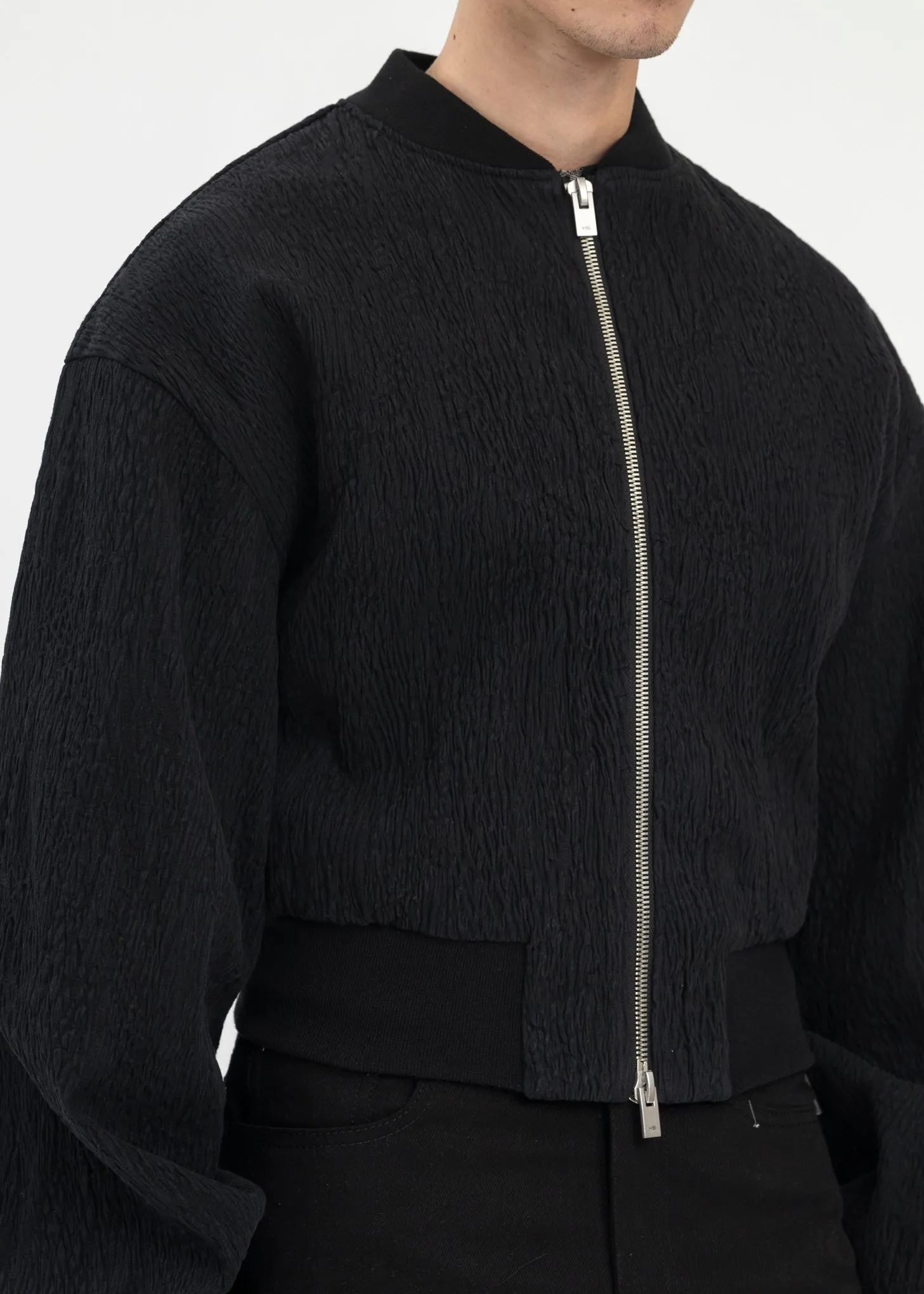 BLACK WAVES BOMBER JACKET