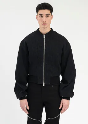 BLACK WAVES BOMBER JACKET