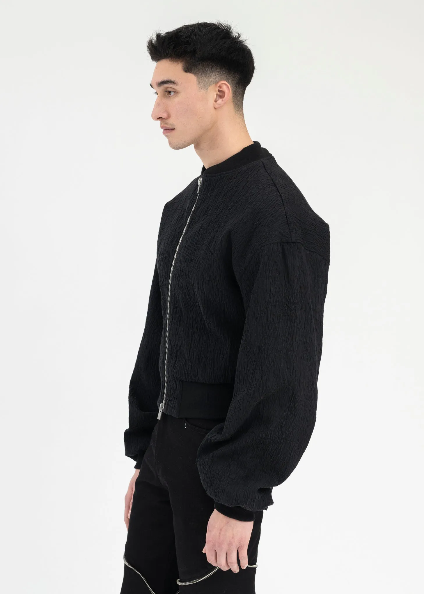 BLACK WAVES BOMBER JACKET