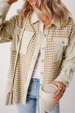 Button Front Corduroy Shacket