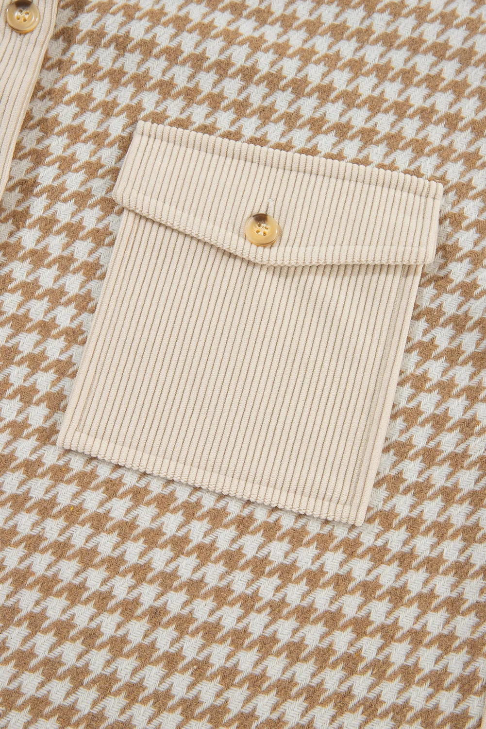 Button Front Corduroy Shacket