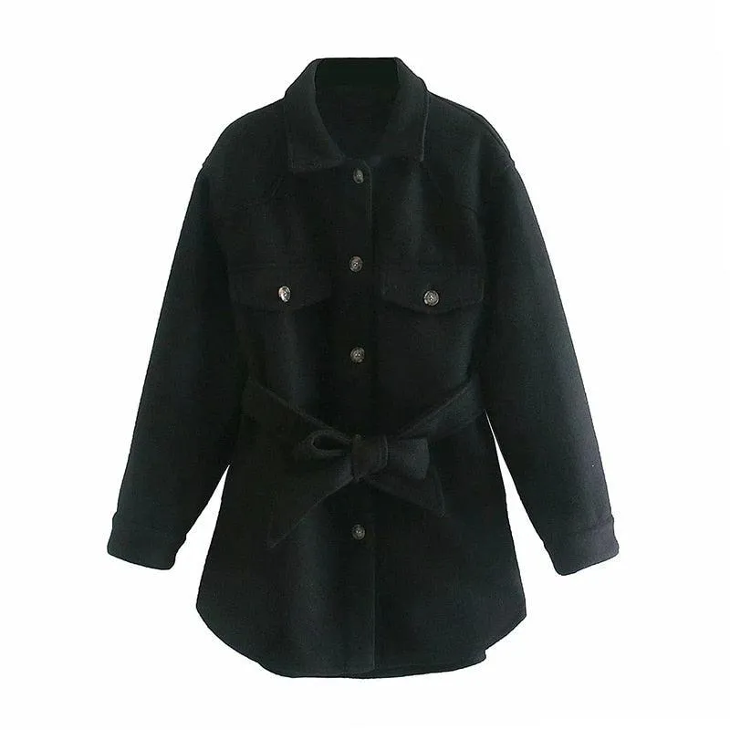 CHIC WOOL TRENCH COAT