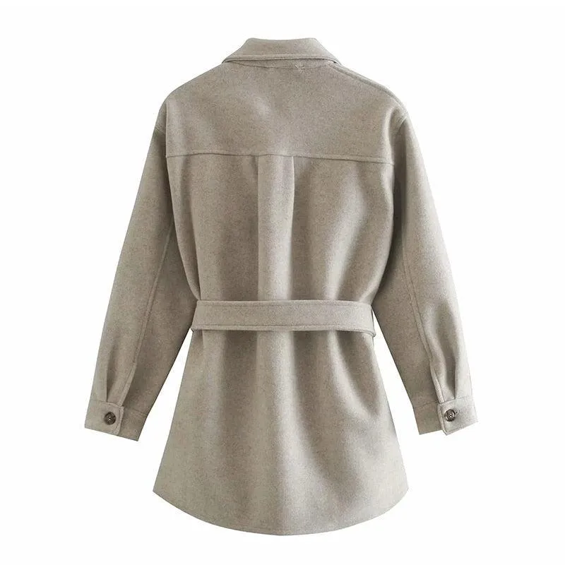 CHIC WOOL TRENCH COAT