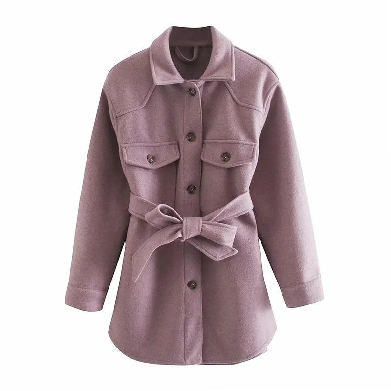 CHIC WOOL TRENCH COAT