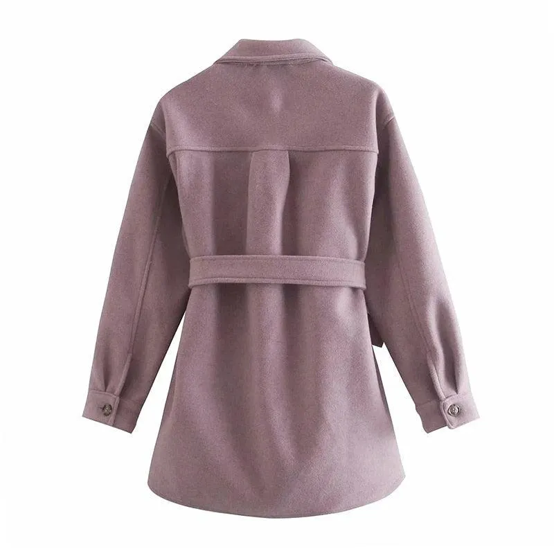 CHIC WOOL TRENCH COAT