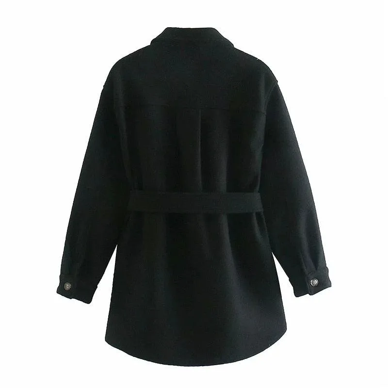 CHIC WOOL TRENCH COAT