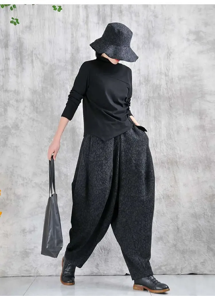 Cotton retro top   harem pants - fashionable short jacket - bohemian pants