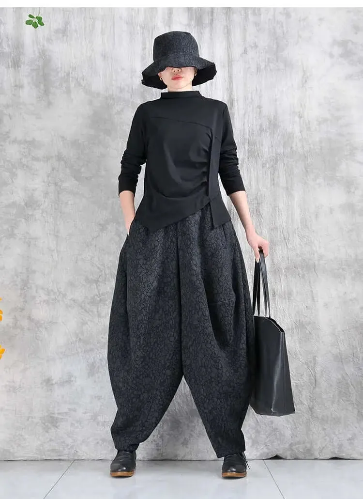 Cotton retro top   harem pants - fashionable short jacket - bohemian pants