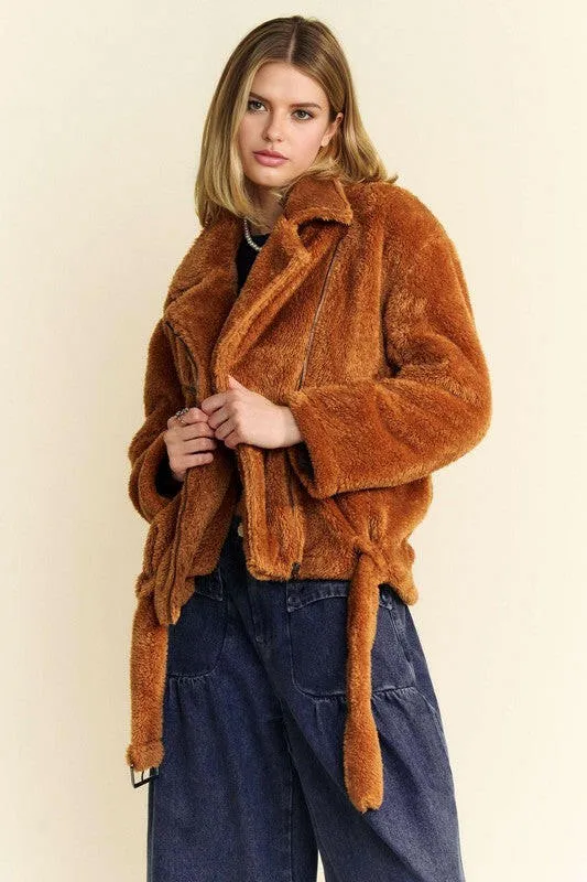 Davi & Dani Fuzzy Zip Up Jacket