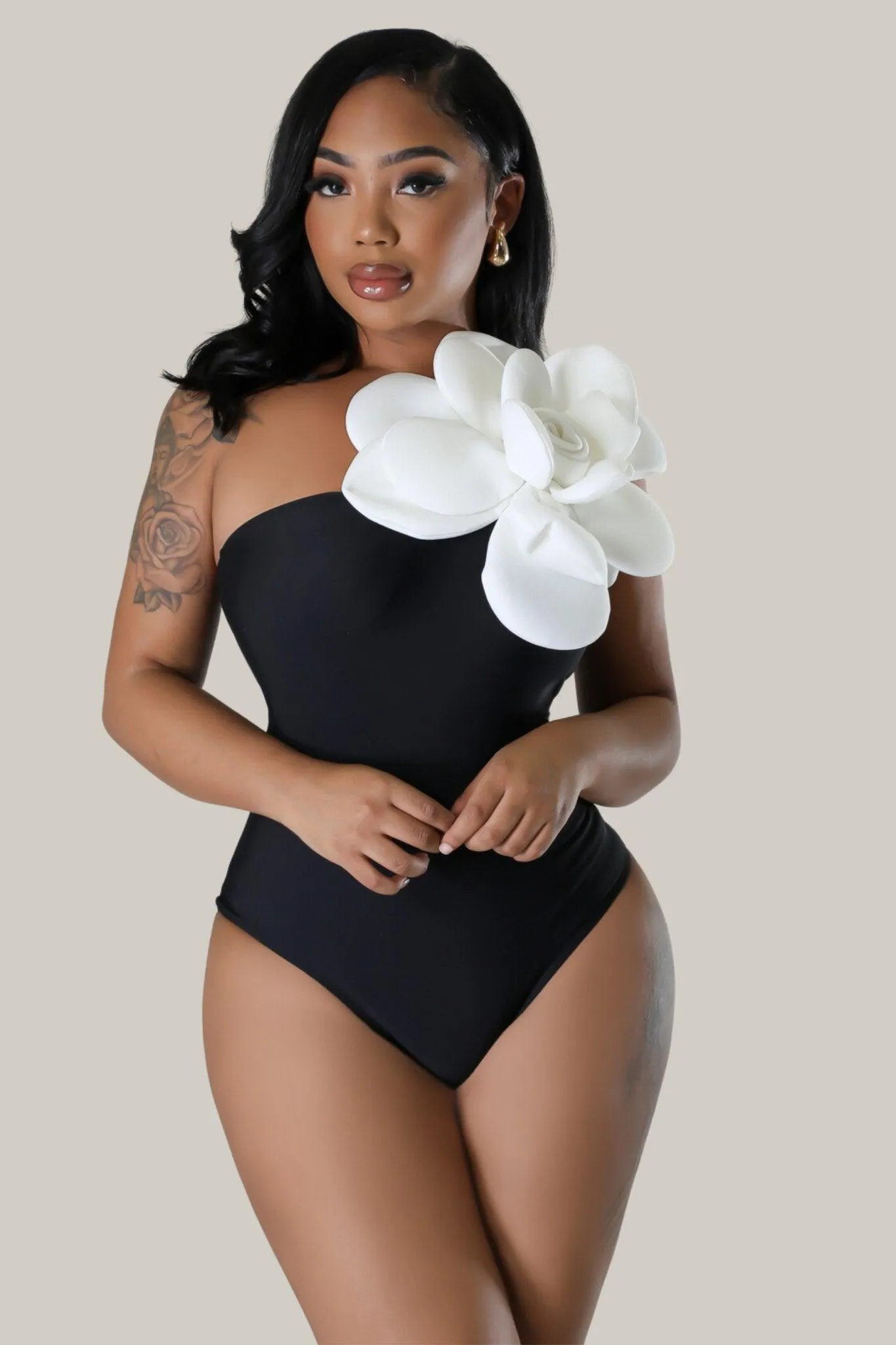 Fiora Flower Detail Bodysuit