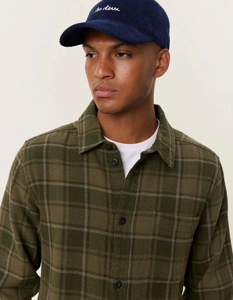Kash Check Shirt - Olive Night & Forest Green