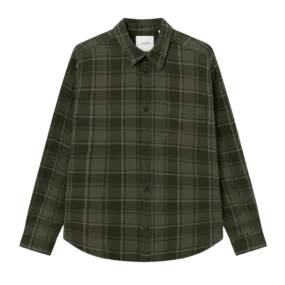 Kash Check Shirt - Olive Night & Forest Green