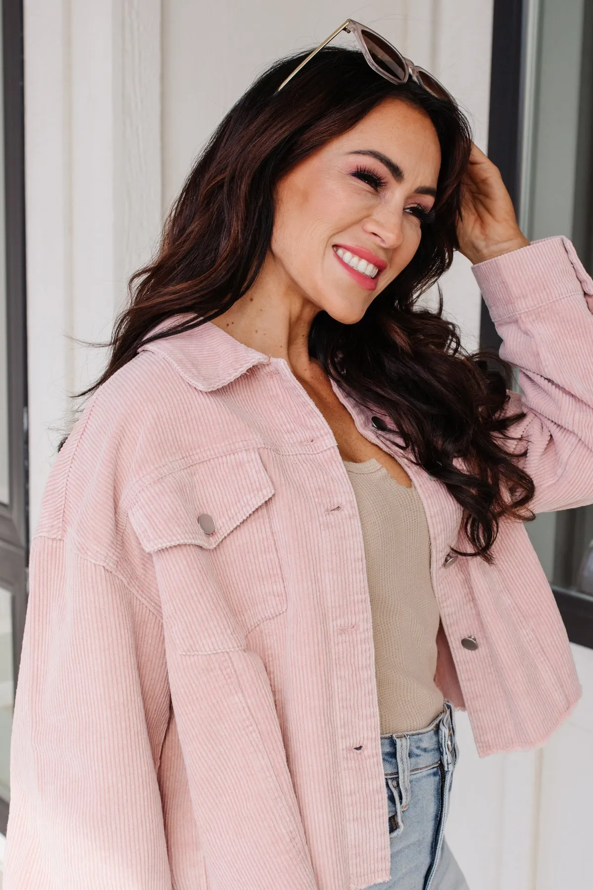 LAST ONE sz MEDIUM One To Remember Shacket Mauve
