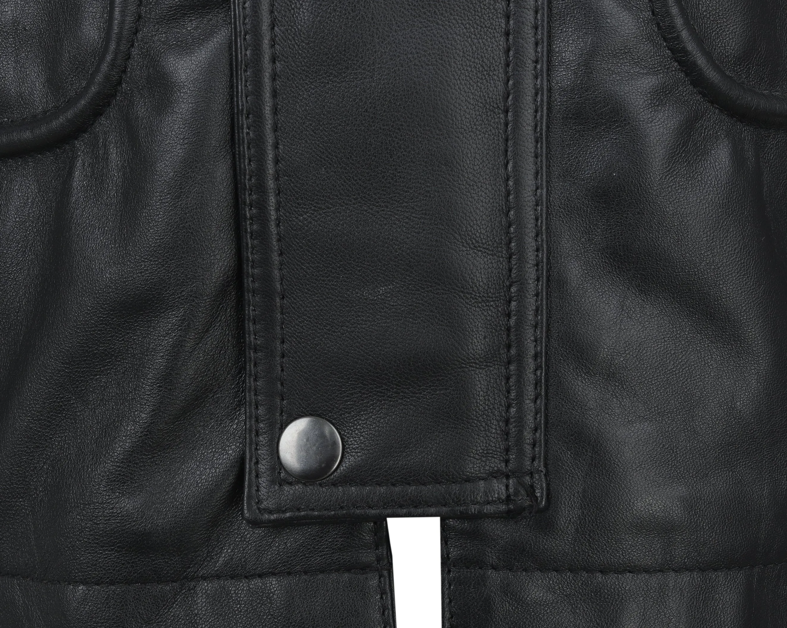 MENS LEATHER HOODED JACKET 94928 (BLACK)