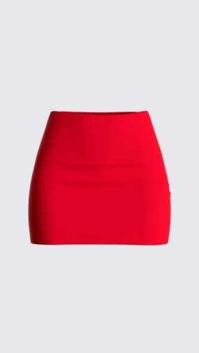 Red Mini Skirt – Bold & Flattering