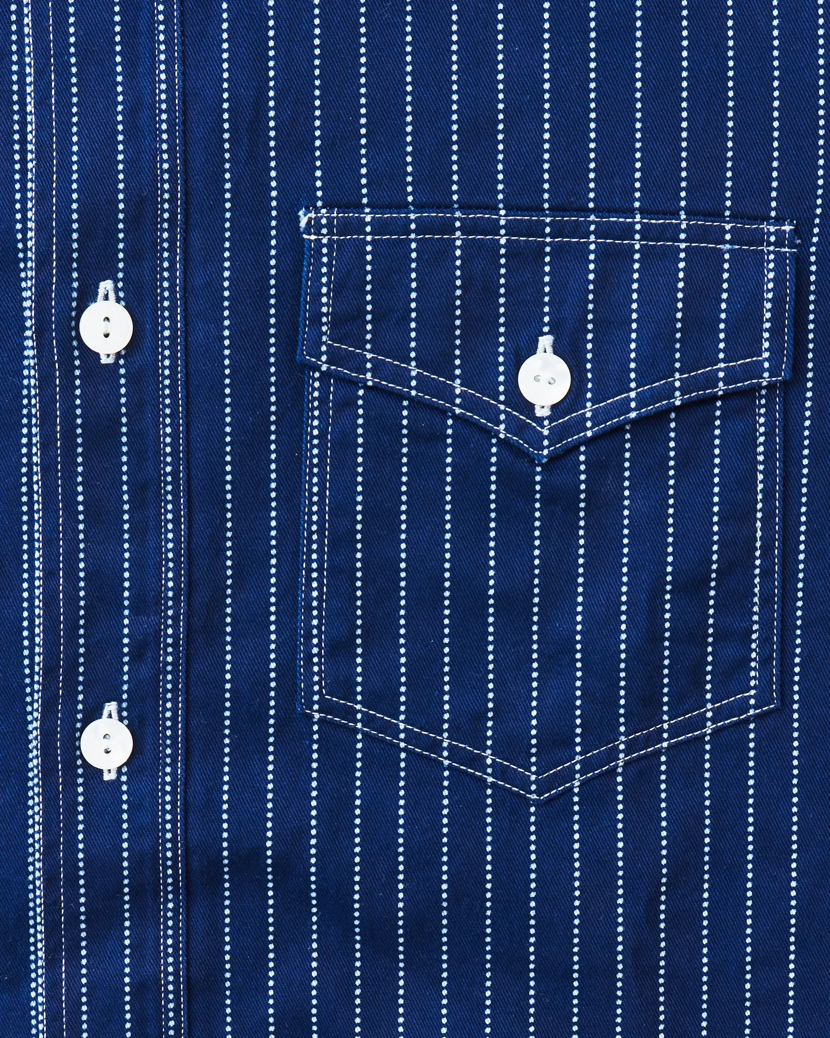 Sugar Cane & Co Fiction Romance 8,5 Oz Wabash Stripe Work Shirt