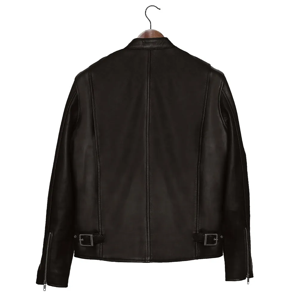 Superb Mens Lambskin Brown Leather Jacket