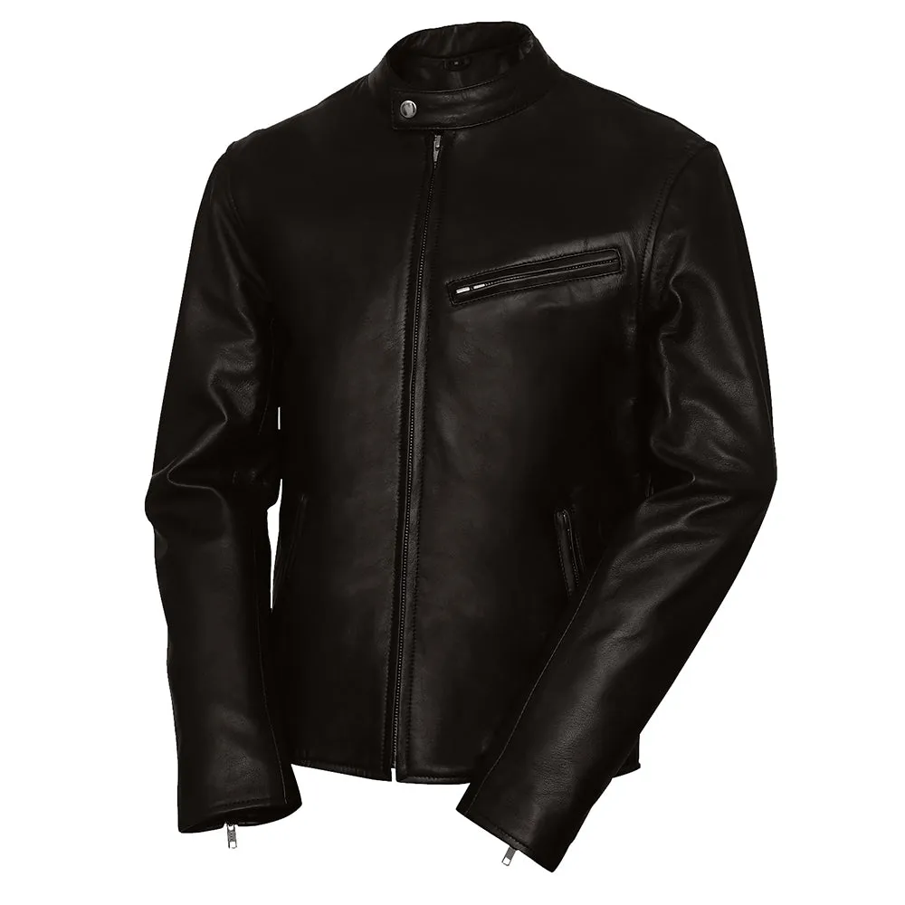 Superb Mens Lambskin Brown Leather Jacket