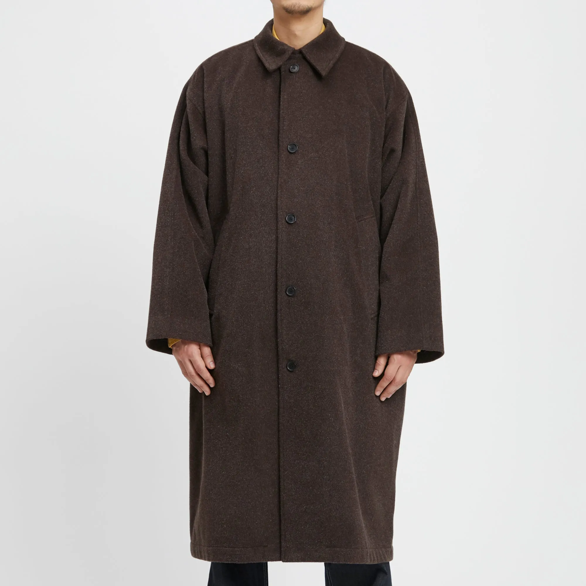 Town Trench Coat - Brown Wool/Mohair